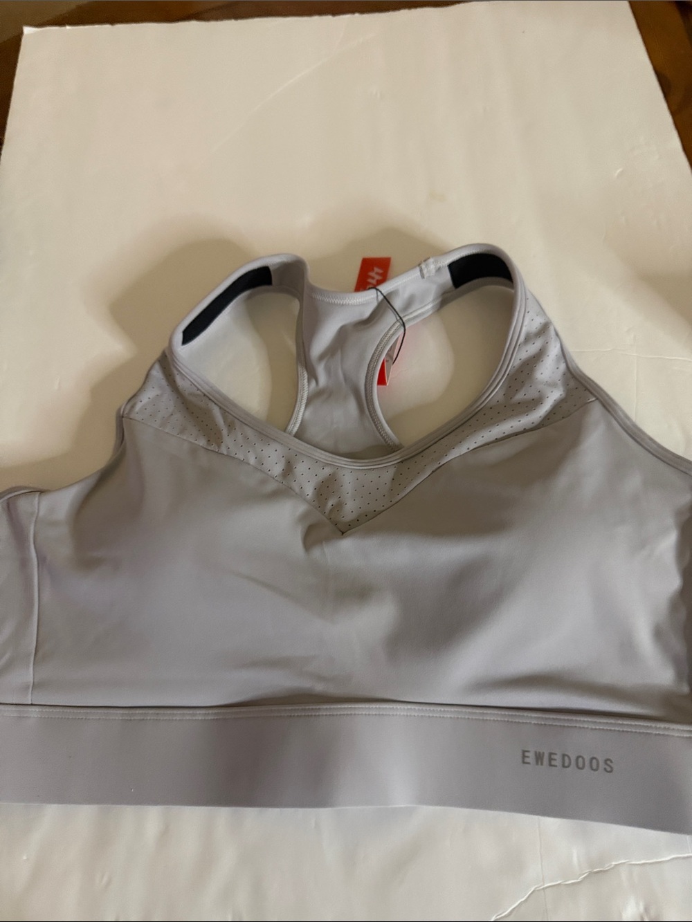 Ewedoos Gray High-Impact Racerback Sports Bra